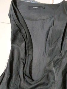 Sleek Black Sleeveless Draped Top