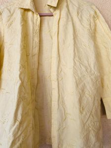 Light Yellow Textured Shirt