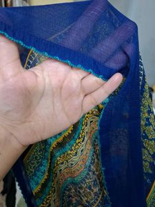 Blue color ethnic dupatta