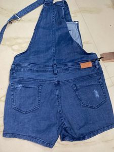 Blue Denim Short jumpsuit