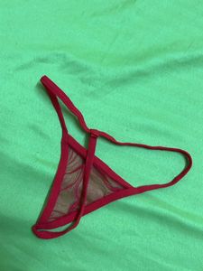 Sheer Red G-String Panty