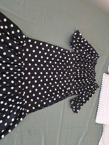 Polka Dot Flared Maxi Dress