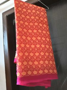 Beautiful Red &amp; Orange Saree