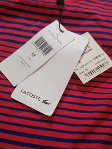 Lacoste Pink &amp; Navy Striped Dress