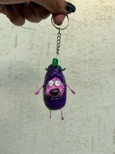 Courage the Cowardly Dog Eggplant Keychain
