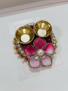 Decorative Tealight Holder haldi kumkum pair of 2