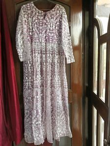 Net Embroidered Anarkali suit set
