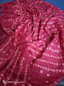 Beautiful Magenta Bandhani Silk