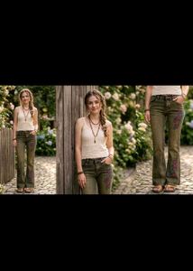 Combo of New Boho Floral Embroidered Jeans