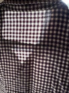 Woolen Gingham Button-Up Shirt