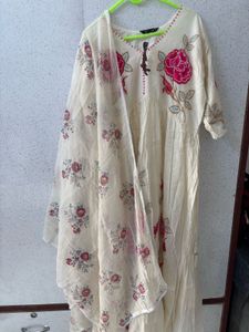 Elegant Floral Print Kurta and duppatta
