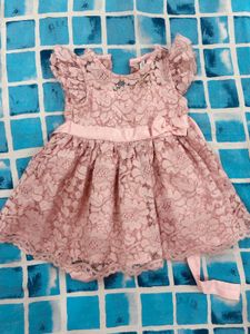 Beautiful Pink Lace Baby Dress