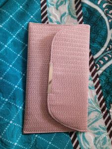 Elegant Pink Glitter Clutch Bag