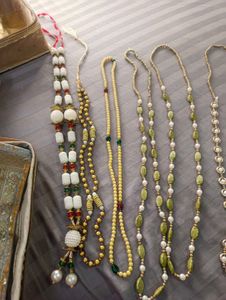 Assorted 9 Beaded Necklaces mala