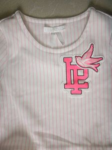 🇰🇷Cute Pink Striped Crop Top