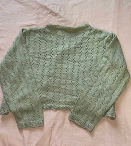 Green Knit Cardigan