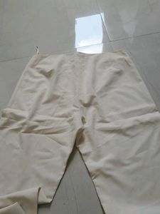 white Wide Leg Trousers