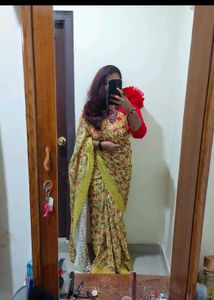 Yellow Floral Saree