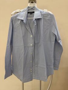 Kenneth Cole Blue Striped Dress Shirt