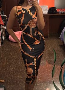 Chic Chain Print Bodycon Dress