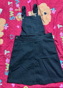 denim dungaree dress