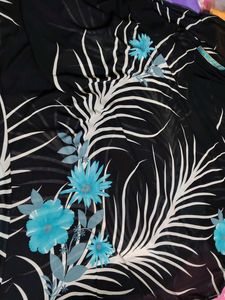 Boho Chic Floral Print Sheer Saree