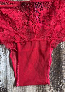 Lace Briefs - Red
