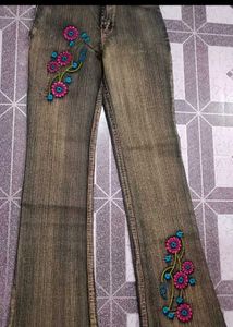 Combo of New Boho Floral Embroidered Jeans