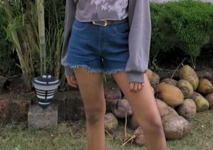 Denim Frayed Shorts