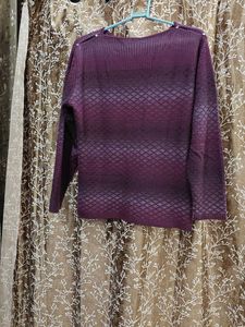 Purple Knit Sweater