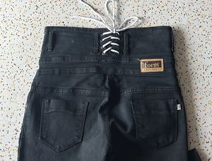 High Waisted Black Denim Jeans