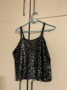 Chatpati Black Sequin Cami Top