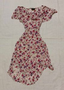 Chiffon Floral Print Mini Dress