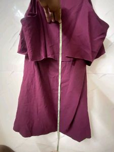 Burgundy Party Western Dress