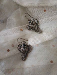 Brass Elephant Earrings