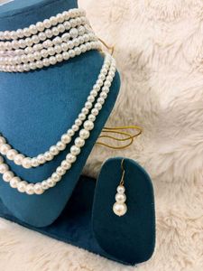 ✨️Elegant Pearl Necklace &amp; Earring Set✨️