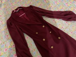 Shein Maroon Blazer Dress