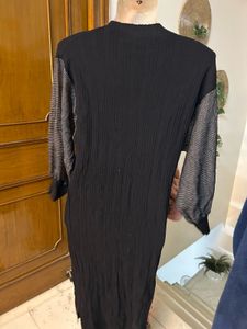 Black Midi Dress with Unique Sleeves