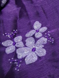 Embroidered Silk saree