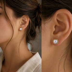 real Pearl Stud Earrings