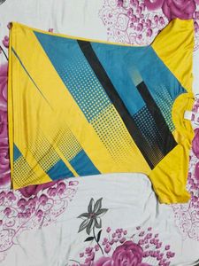 Vibrant Yellow &amp; Blue Graphic Tee