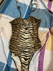 Shein Tiger Print One Piece bodysuit