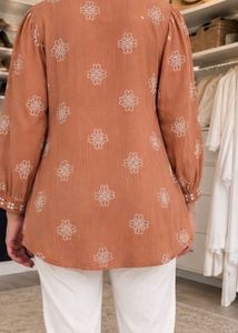 Boho Embroidered Kurta short Top