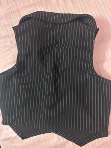 Striped Cropped Vest Top