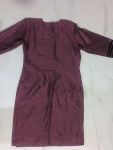 Embroidered Purple Kurta