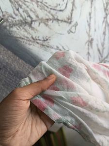 cotton white duppata