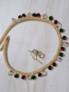 Gold-Tone Necklace and Earring Set