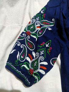Crop Top With Hand Embroidery