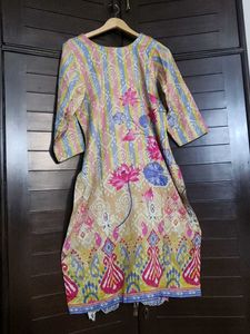Beautiful Lace Printed Kurta Set with Dupatta