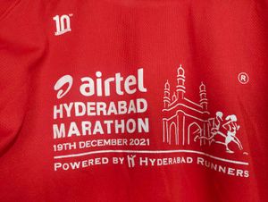 Limited 10th Anniversary Hyderabad Marathon tee